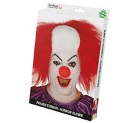 FIESTAS GUIRCA | Calva de Payaso Rojo (Talla Única) - Peluca para Disfraz de Payaso de Circo y Halloween - Accesorio de Fiesta para Hombre Adulto - Ideal para Carnaval y Eventos