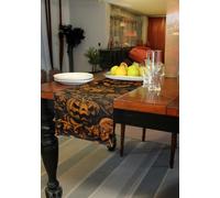 FIESTAS GUIRCA | Camino de Mesa Calabaza Gótica (28x275 cm) - Decoración de Mesa para Halloween y Fiestas de Disfraces - Ideal para Celebraciones y Eventos - Multicolor