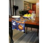 FIESTAS GUIRCA | Camino de Mesa Calabazas (28x275 cm) - Decoración de Mesa para Halloween y Fiestas de Disfraces - Ideal para Celebraciones y Eventos - Multicolor