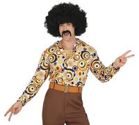 FIESTAS GUIRCA | Camisa 70s Multicolor (48-50/M) - Ropa de Disfraz para Hombre Adulto - Ideal para Fiestas Temáticas de los Años 70, Carnaval y Halloween - Estilo Retro y Vintage - Multicolor