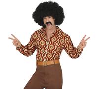 FIESTAS GUIRCA | Camisa 70s Multicolor (48-50/M) - Ropa de Disfraz para Hombre Adulto - Ideal para Fiestas Temáticas de los Años 70, Carnaval y Halloween - Estilo Retro y Vintage - Multicolor