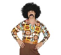 Fiestas Guirca - Camisa 70s Multicolor - Disfraz retro para hombre adulto (52-54/L)