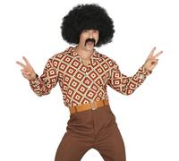FIESTAS GUIRCA | Camisa 70s Multicolor (52-54/L) - Ropa de Disfraz para Hombre Adulto - Ideal para Fiestas Temáticas de los Años 70, Carnaval y Halloween - Estilo Retro y Vintage - Multicolor