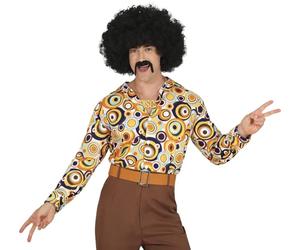 FIESTAS GUIRCA | Camisa 70s Multicolor (52-54/L) - Ropa de Disfraz para Hombre Adulto - Ideal para Fiestas Temáticas de los Años 70, Carnaval y Halloween - Estilo Retro y Vintage - Multicolor