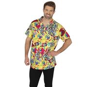 FIESTAS GUIRCA | Camisa de los Años 80 Multicolor (52-54/L) - Accesorio de Disfraz para Fiestas Temáticas de los 80 y Celebraciones Retro - Ideal para Hombre Adulto - Multicolor