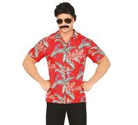 FIESTAS GUIRCA - Camisa HAWAIENNE Jungle Bird Rojo Magnum Hombre