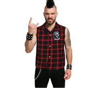 FIESTAS GUIRCA | Camisa Punk para Hombre (48-50/M) - Accesorio de Disfraz para Fiestas de Disfraces y Carnaval - Estilo Rockero y Rebelde - Ideal para Halloween y Celebraciones - Multicolor