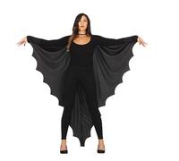 FIESTAS GUIRCA | Capa de Murciélago para Mujer (Talla Única) - Accesorio de Disfraz para Halloween y Fiestas de Vampiros - Ideal para Celebraciones de Terror y Mascaradas - Negro