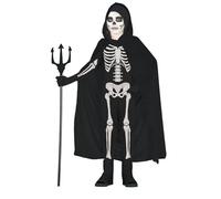 FIESTAS GUIRCA | Capa de Terciopelo con Capucha (100 cm) - Accesorio de Disfraz para Halloween y Fiestas de Diablos y Demonios - Negro