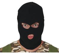 FIESTAS GUIRCA | Capucha Ladrón con Máscara para Adulto Unisex (Talla Única) - Accesorio de Disfraz para Militares, Ninjas, Ladrones, SWAT - Ideal para Halloween, Carnaval y Fiestas Temáticas - Negro
