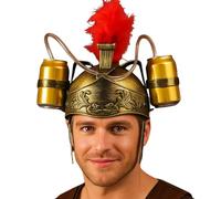 FIESTAS GUIRCA | Casco Gladiador Porta Cervezas (Talla Única) - Casco Divertido para Carnaval, Despedida de Soltero y Fiestas de Cerveza - Accesorio de Fiesta para Adultos - Ideal para Celebraciones