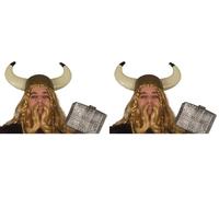 FIESTAS GUIRCA Casco Vikingo - Sombreros, Gorros, Cascos y Diademas (Paquete de 2)