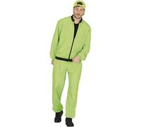 FIESTAS GUIRCA Chándal Verde Neón Disfraz Hombre - Traje Colorido Años 80 Divertido Disfraz Hombre - Traje Jogging Años 90 Despedida Soltera Disfraces Hombre Talla L