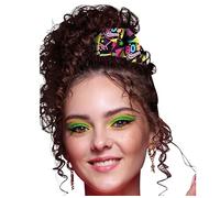 FIESTAS GUIRCA | Coletero 80s Multicolor - Accesorio de Pelo para Disfraz de Fiesta Disco y Años 80 - Ideal para Mujer Adulta en Celebraciones y Eventos de Estilo Retro - Multicolor