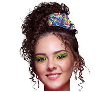 FIESTAS GUIRCA | Coletero 90s Multicolor - Accesorio de Pelo para Disfraz de Fiesta Disco y Años 90 - Ideal para Mujer Adulta en Celebraciones y Eventos de Estilo Retro - Multicolor