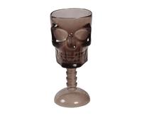 FIESTAS GUIRCA Copa de Calavera Negra Transparente de 18 cm