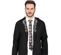 FIESTAS GUIRCA - Corbata de día de los muertos mexicanos para hombre, decoración especial de Halloween, tema: