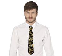 FIESTAS GUIRCA | Corbata Happy New Year (45 cm) - Accesorio de Disfraz para Celebraciones de Año Nuevo y Navidad - Ideal para Hombre Adulto en Fiestas y Eventos - Negro