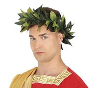 FIESTAS GUIRCA | Corona de Laurel Verde (Talla Única) - Diadema para Disfraz de Romano y Griego - Accesorio para Fiestas de Graduación y Verano - Ideal para Adulto Unisex - Verde