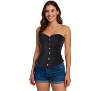 FIESTAS GUIRCA | Corset Negro (38-40/M) - Accesorio de Disfraz para Mujer - Ideal para Fiestas de Princesas y Carnaval - Perfecto para Celebraciones y Eventos Elegantes - Negro
