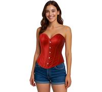 FIESTAS GUIRCA | Corset Rojo (36-38/S) - Accesorio de Disfraz para Mujer - Ideal para Fiestas de Princesas y Carnaval - Perfecto para Celebraciones y Eventos - Rojo