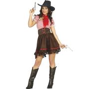 Fiestas Guirca Disfraz Vaquera del Rodeo - Salvaje Oeste - Mujer Talla L 42-44