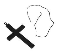 Fiestas Guirca - Cruz sacerdote negro (22 cm)