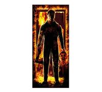 FIESTAS GUIRCA | Decoración Puerta Asesino Tela (80x180 cm) - Ideal para Fiestas de Halloween y Celebraciones de Policías - Decoración de Pared, Puerta y Ventana - Multicolor