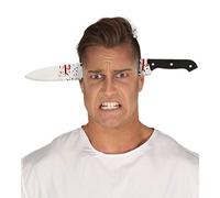 Fiestas Guirca – Diadema cuchillo plateado de juguete 35 cm para Halloween y fiestas – Plata