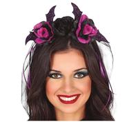 FIESTAS GUIRCA - Diadema de alas de murciélago de flores - Cintas para disfraz - Cosplay para Halloween - Tema(s):