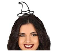 FIESTAS GUIRCA - Diadema de bruja con diamantes de imitación para adultos, brujería, accesorio de disfraz, cosplay para Halloween. - Tema(s):
