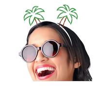 FIESTAS GUIRCA | Diadema Metálica Palmeras Verde (Talla Única) - Accesorio de Disfraz para Fiestas de Verano, Hawaii y Graduaciones - Unisex