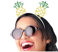FIESTAS GUIRCA | Diadema Piñas Metálica (Talla Única) - Accesorio de Fiesta para Celebraciones de Verano y Graduación - Ideal para Temáticas Hawaianas y Tropicales - Adulto Unisex - Amarillo, Verde