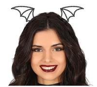FIESTAS GUIRCA | Diadema Murciélago Metálica Negra (Unisex) - Accesorio de Disfraz para Halloween y Eventos Temáticos - Ideal para Adultos - Negro