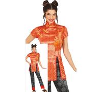 FIESTAS GUIRCA Disfraces Tradicionales Chinos Mujer - Kimono Dragón Disfraces Japoneses para Mujer Talla M
