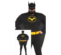 FIESTAS GUIRCA | Disfraz Black Hero Adulto Hombre (56-58/XXL) - Capa, Capucha, Cinturón y Mono - Ideal para Fiestas de Superhéroes y Villanos, Halloween y Carnaval - Negro