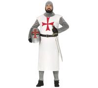FIESTAS GUIRCA Disfraz Caballero Templario Hombre - Guerrero Medieval Disfraz Hombre Talla XL 54-56