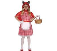 FIESTAS GUIRCA | Disfraz Caperucita Roja Infantil (5-6/Años) - Capa, Delantal y Vestido - Disfraces de Cuentos para Halloween, Carnaval y Fiestas de Disfraces - Ideal para Niñas - Rojo y Blanco