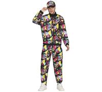 FIESTAS GUIRCA Forever - Chándal para hombre de los años 80, chándal de los años 90, chándal retro - Chándal colorido de los años 80 para hombre, talla L 52 - 54