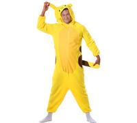 FIESTAS GUIRCA | Disfraz de Chinchilla Eléctrica (44-46/XL) - Capucha, Cola y Mono - Disfraces de Videojuegos o Animales para Fiestas y Eventos - Ideal para Adultos - Amarillo y Marrón
