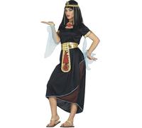 FIESTAS GUIRCA | Disfraz Cleopatra Negra Adulta (44-46/XL) - Vestido, Cinturón y Cuello - Disfraces de Egipcios y Reinas para Halloween, Carnaval y Fiestas de Disfraces - Ideal para Mujeres - Negro