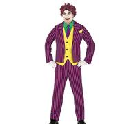 FIESTAS GUIRCA | Disfraz Crazy Villain Adulto (52-54/L) - Camisa, Chaleco, Chaqueta, Corbata y Pantalón - Disfraces de Mr. Smile, Halloween y Fiestas de Villanos - Ideal para Adultos - Morado