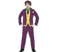 FIESTAS GUIRCA | Disfraz Crazy Villain Adulto (54-56/XL) - Camisa, Chaleco, Chaqueta, Corbata y Pantalón - Disfraces de Mr. Smile, Halloween y Fiestas de Villanos - Ideal para Adultos - Morado