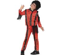 FIESTAS GUIRCA | Disfraz Dancing Zombie Infantil (7-9 Años) - Chaqueta y Pantalón - Disfraces de Muertos Vivientes para Halloween, Carnaval y Fiestas de Disfraces - Ideal para Niños - Rojo y Negro