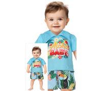 FIESTAS GUIRCA Disfraz de Aloha para bebé - Traje Hawaiano de Verano para niño - Disfraz de Vacaciones en la Playa Tropical para niño pequeño - Bebé de 12 a 18 Meses