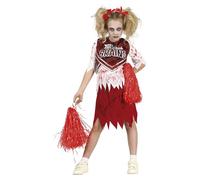 FIESTAS GUIRCA Disfraz de Animadora Zombi - Vestido de Animadora Rojo y Blanco para Niñas de 10-12 Años