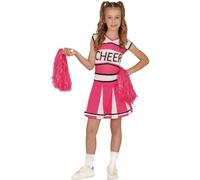 FIESTAS GUIRCA Disfraz de Animadora Rosa para Niña - Uniforme de Animadora Rosa - Disfraces para Niñas - Niñas Edad 5-6 Años