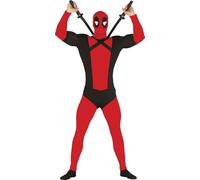 FIESTAS GUIRCA | Disfraz de Antihéroe Adulto (52-54/L) - Capucha y Mono - Disfraces de Superhéroes y Villanos para Halloween, Carnaval y Fiestas de Disfraces - Ideal para Hombre - Rojo y Negro