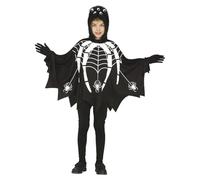 FIESTAS GUIRCA Disfraz de Araña Fosforescente - Túnica Negra con Capucha para Niños de 5-6 Años