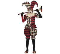 Fiestas Guirca Disfraz Arlequín Diamante Payaso Bufón Halloween Niño 7-9 años